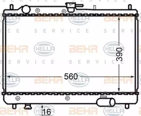 HELLA 8MK 376 727-751 - Radiator, mühərrikin soyudulması furqanavto.az