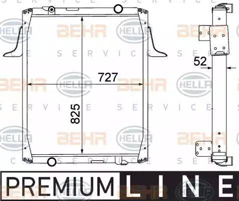 HELLA 8MK 376 774-681 - Radiator, mühərrikin soyudulması furqanavto.az