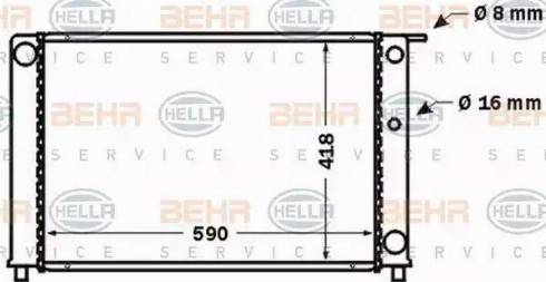 HELLA 8MK 376 774-111 - Radiator, mühərrikin soyudulması furqanavto.az