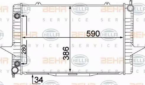 HELLA 8MK 376 774-201 - Radiator, mühərrikin soyudulması furqanavto.az