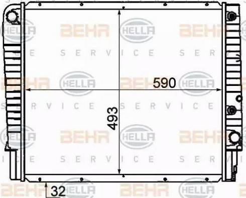 HELLA 8MK 376 774-211 - Radiator, mühərrikin soyudulması furqanavto.az