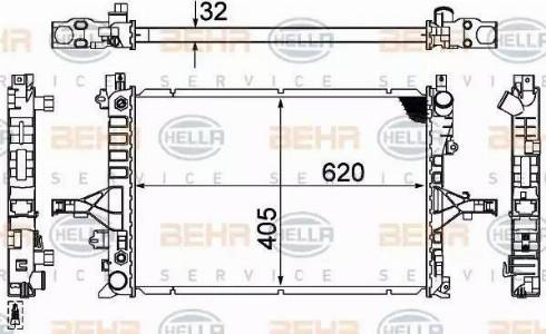 HELLA 8MK 376 774-231 - Radiator, mühərrikin soyudulması furqanavto.az