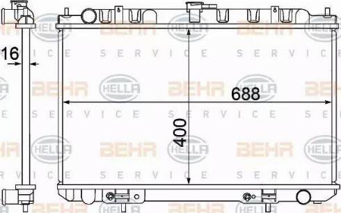 HELLA 8MK 376 770-601 - Radiator, mühərrikin soyudulması furqanavto.az