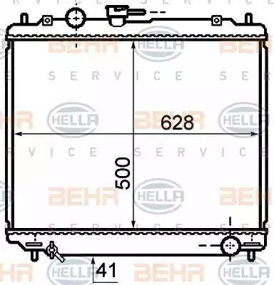 HELLA 8MK 376 770-151 - Radiator, mühərrikin soyudulması furqanavto.az