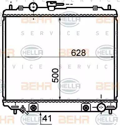 HELLA 8MK 376 770-161 - Radiator, mühərrikin soyudulması furqanavto.az