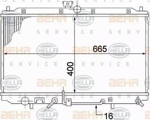 HELLA 8MK 376 770-111 - Radiator, mühərrikin soyudulması furqanavto.az