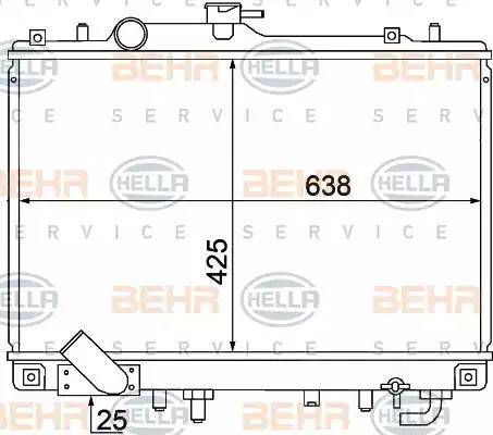 HELLA 8MK 376 770-391 - Radiator, mühərrikin soyudulması furqanavto.az