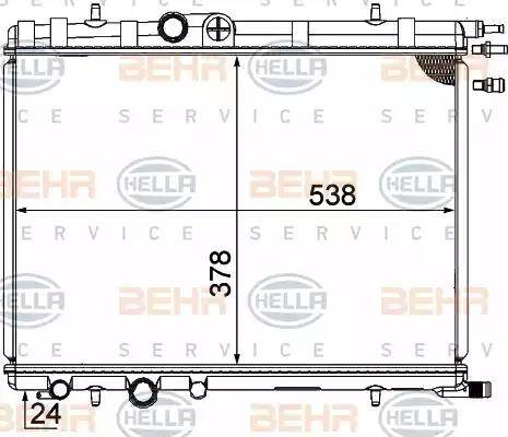 HELLA 8MK 376 771-511 - Radiator, mühərrikin soyudulması furqanavto.az