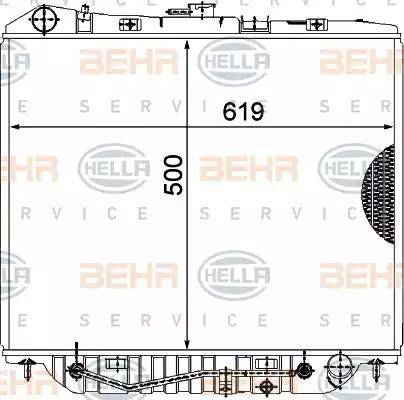 HELLA 8MK 376 771-101 - Radiator, mühərrikin soyudulması furqanavto.az