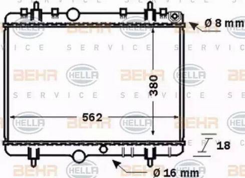 HELLA 8MK 376 771-391 - Radiator, mühərrikin soyudulması furqanavto.az