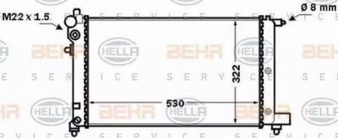 HELLA 8MK 376 771-281 - Radiator, mühərrikin soyudulması furqanavto.az