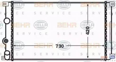 HELLA 8MK 376 771-731 - Radiator, mühərrikin soyudulması furqanavto.az