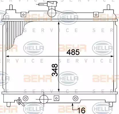 HELLA 8MK 376 773-461 - Radiator, mühərrikin soyudulması furqanavto.az