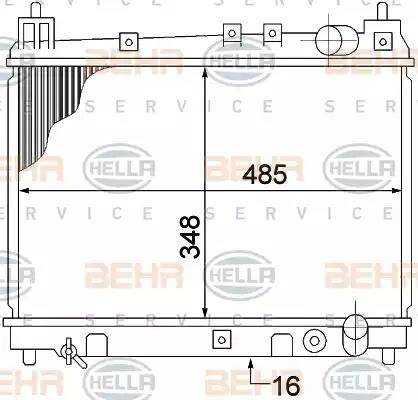 HELLA 8MK 376 773-481 - Radiator, mühərrikin soyudulması furqanavto.az