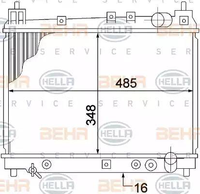 HELLA 8MK 376 773-471 - Radiator, mühərrikin soyudulması furqanavto.az