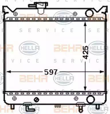 HELLA 8MK 376 773-001 - Radiator, mühərrikin soyudulması furqanavto.az