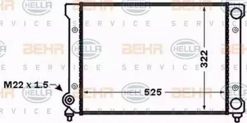 HELLA 8MK 376 773-721 - Radiator, mühərrikin soyudulması furqanavto.az