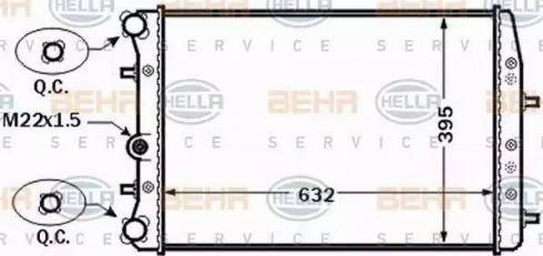 HELLA 8MK 376 772-521 - Radiator, mühərrikin soyudulması furqanavto.az