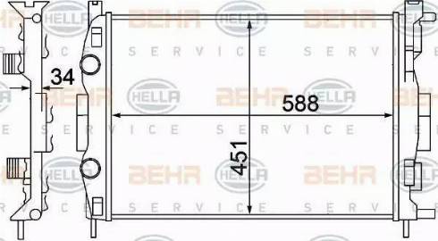 HELLA 8MK 376 772-041 - Radiator, mühərrikin soyudulması furqanavto.az