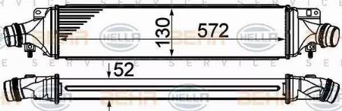 HELLA 8ML 376 910-064 - Intercooler, şarj cihazı furqanavto.az