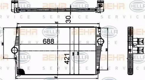 HELLA 8ML 376 988-534 - Intercooler, şarj cihazı furqanavto.az