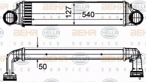 HELLA 8ML 376 988-064 - Intercooler, şarj cihazı furqanavto.az