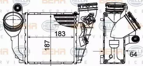 HELLA 8ML 376 988-034 - Intercooler, şarj cihazı furqanavto.az