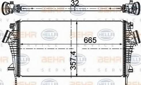 HELLA 8ML 376 746-484 - Intercooler, şarj cihazı furqanavto.az