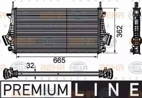 HELLA 8ML 376 746-481 - Intercooler, şarj cihazı furqanavto.az