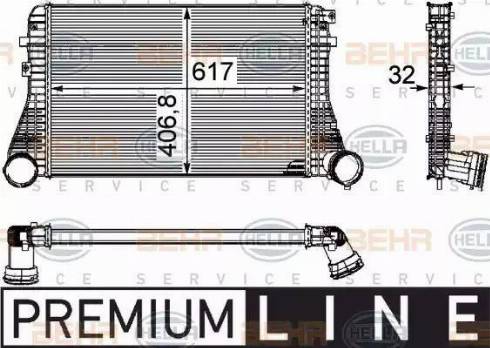 HELLA 8ML 376 746-061 - Intercooler, şarj cihazı furqanavto.az