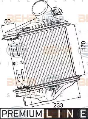 HELLA 8ML 376 746-241 - Intercooler, şarj cihazı furqanavto.az