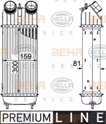 HELLA 8ML 376 746-221 - Intercooler, şarj cihazı furqanavto.az