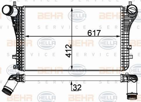 HELLA 8ML 376 746-724 - Intercooler, şarj cihazı furqanavto.az