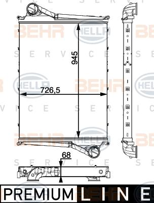 HELLA 8ML 376 747-315 - Intercooler, şarj cihazı furqanavto.az