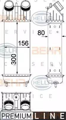 HELLA 8ML 376 756-401 - Intercooler, şarj cihazı furqanavto.az