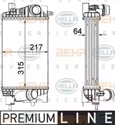 HELLA 8ML 376 756-421 - Intercooler, şarj cihazı furqanavto.az