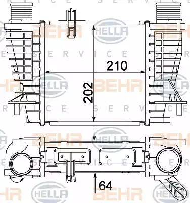 HELLA 8ML 376 756-624 - Intercooler, şarj cihazı furqanavto.az