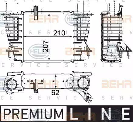 HELLA 8ML 376 756-621 - Intercooler, şarj cihazı furqanavto.az