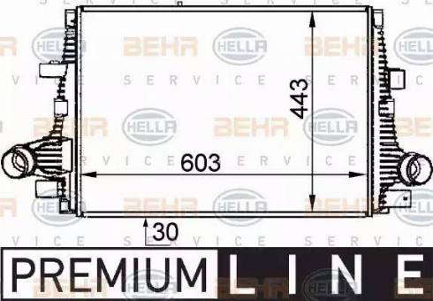 HELLA 8ML 376 765-061 - Intercooler, şarj cihazı furqanavto.az