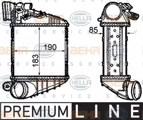 HELLA 8ML 376 760-591 - Intercooler, şarj cihazı furqanavto.az