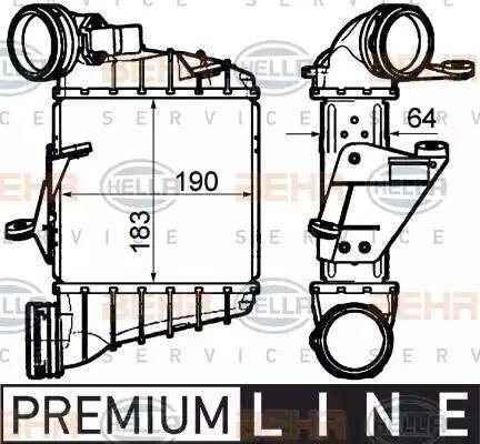 HELLA 8ML 376 760-681 - Intercooler, şarj cihazı furqanavto.az