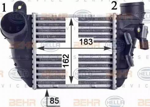 HELLA 8ML 376 760-701 - Intercooler, şarj cihazı furqanavto.az