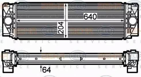 HELLA 8ML 376 782-061 - Intercooler, şarj cihazı furqanavto.az