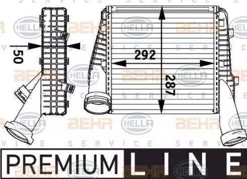 HELLA 8ML 376 729-561 - Intercooler, şarj cihazı furqanavto.az