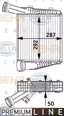 HELLA 8ML 376 729-571 - Intercooler, şarj cihazı furqanavto.az