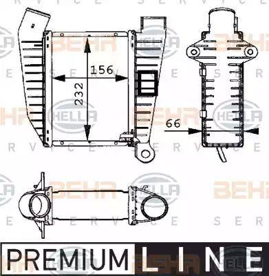 HELLA 8ML 376 723-001 - Intercooler, şarj cihazı furqanavto.az