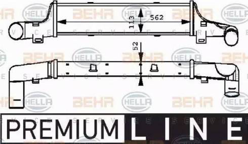 HELLA 8ML 376 723-131 - Intercooler, şarj cihazı furqanavto.az