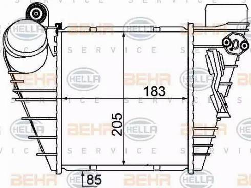 HELLA 8ML 376 776-051 - Intercooler, şarj cihazı furqanavto.az