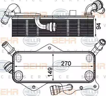 HELLA 8MO 376 908-061 - Yağ soyuducu, avtomatik transmissiya furqanavto.az