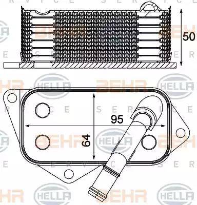 HELLA 8MO 376 714-804 - Yağ soyuducu, mühərrik yağı furqanavto.az